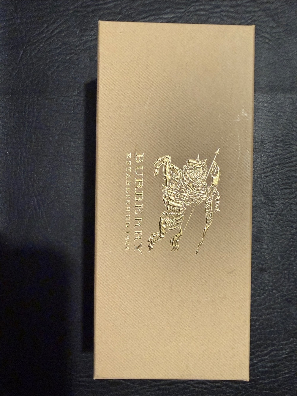Burberry empty Box in Beige with Gold Emblem